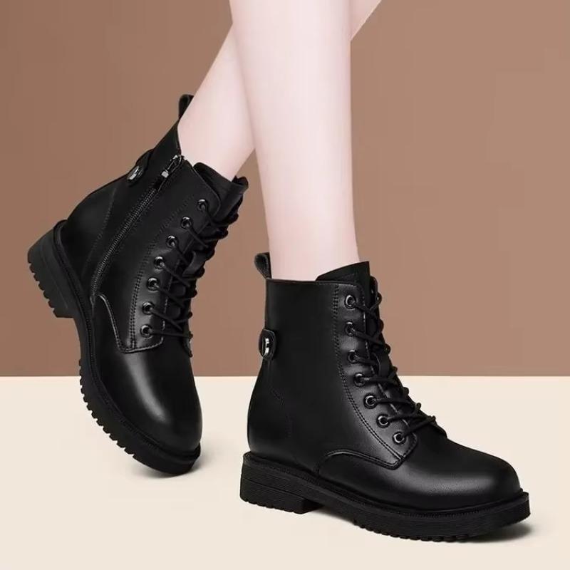 Women's Ankel Boots Autumn Winter Women ChelseaWomens Short Boots Flat Shoes Fashion Platform Boots Gothic Botas De Mujer