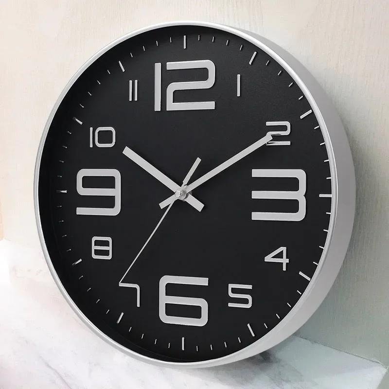 8 Inch Modern Decor Clock Non-Ticking Wall Clock Silent Round Wall Clock Quartz Clocks For Office School Bedroom Living Room