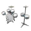 Kids Jazz Drum Set 7 Drums Loud Sound Compact Beginner Drum Kit with Stool for 3 Years Old Above