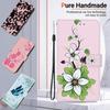 3D Art Painting Sakura Flower Butterfly Pattern Leather Phone Wallet Case Book Stand For Infinix Tecno Nokia Google Girls Magnetic Card Flip Cover Bag