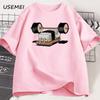 Sushi Gym T Shirt Funny Men Women Summer Harajuku O-Neck Cotton Short Sleeve Tshirt Sportswear Print T-shirt Streetwear Clothing