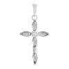 Silver Cross with Topaz London Blue 2.529ct, Cubic Zirkonia (2140993)