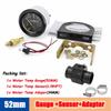 52mm Water Temperature Gauge 40-120 Celsius with Adaptor Joint Pipe Radiator 1/8NPT Sensor Car Racing Water Tank Level Indicator