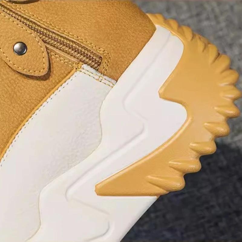 New Women Sneakers Fashion Platform Women's Boots Non-Slip High-top Casual Shoes Designer High Quality Comfort Women Ankle Boots