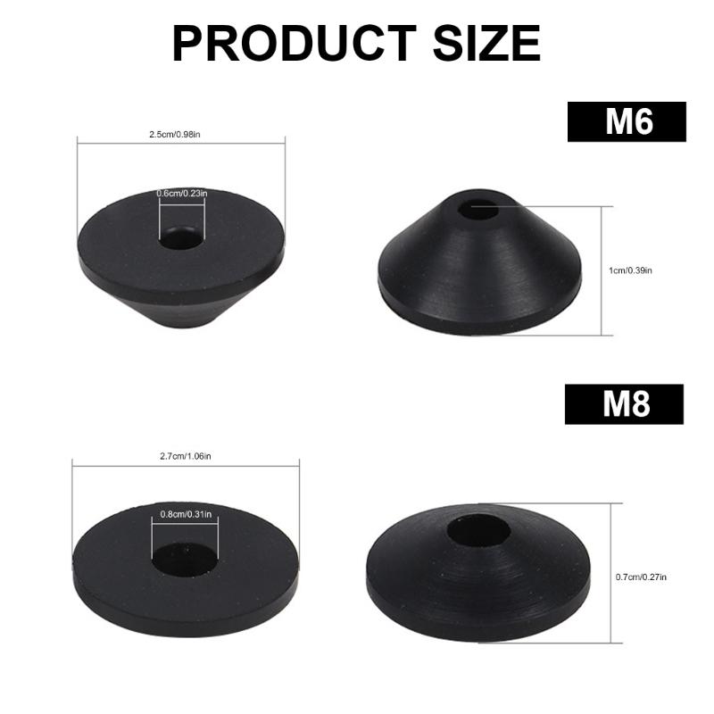 12Pcs Conical Rubber Washer Replacement Toilet Rubber Washer Easily Install X3UC