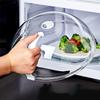 Microwave Food Splash Proof Cover Oven Heating Cover Plate Transparent Cover with Handle Household Cooking Utensils Accessories KTY
