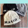 Street Letter Fashion Pattern Neutral Casual Knitted Hat For Autumn Winter And
