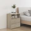 Bedside Table - vidaXL - 2 Pcs - Sonoma Oak - 50x32x60 Cm - 2 Drawers - Assembly Required