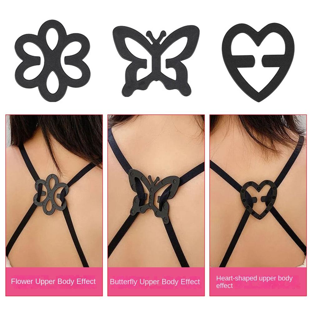 Butterfly/Flower/Heart Shape Women's Bra Anti-Slip Buckle Bra Shoulder Strap Cross Retainer