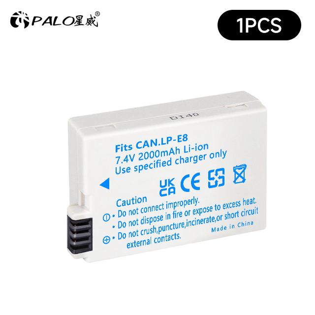 PALO LPE8 LP-E8 LP E8 Battery Pack Rechargeable Battery For Canon 550D 600D 650D 700D X4 X5 X6i X7i T2i T3i T4i T5i DSLR Camera
