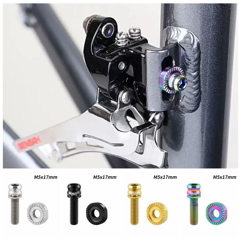 Titanium Zinc Zinc Alloy Bicycle Front Wheel Fixing Screw Bicycle Fixing Screw Gasket  Road Bikes