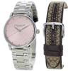 Coach Women's GRAND Stainless Steel and Leather Watch with Interchangeable Strap (14000088)