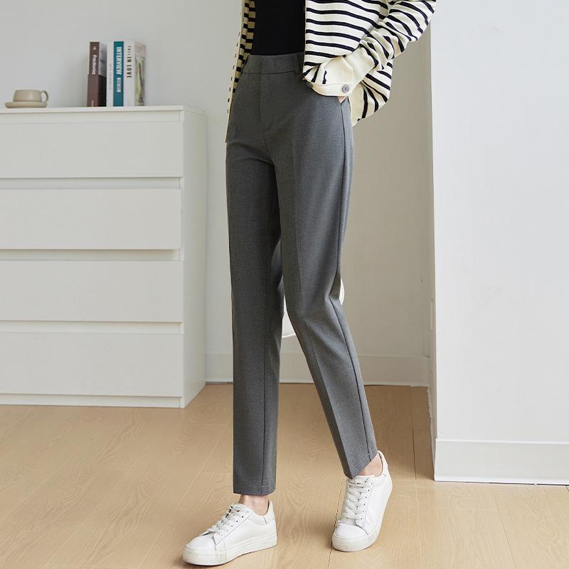 Women's High-Waist TR Suit Pants - Slim, Straight, Smart Casual for Spring To Autumn