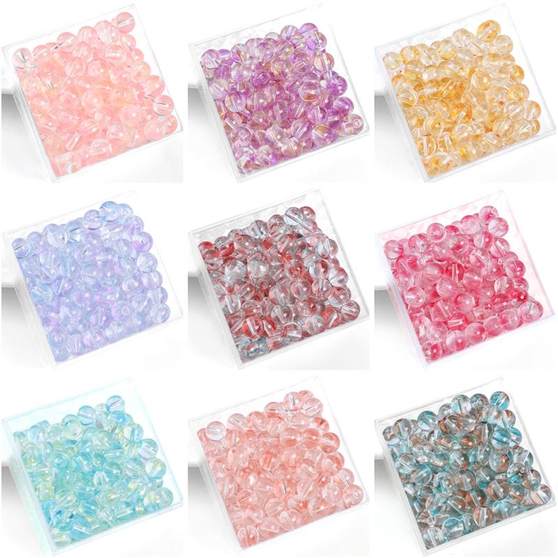 2000Pcs Crystal Glass Beads Jelly Bubble Loose Spacer Beads for DIY Necklace Bracelet Jewelry Making
