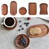 Multifunctional Walnut Wooden Tray Solid Wood Plate TrayRectangular Dinner Plate  for Kitchen