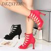 Latin High Top Dance Shoes Women Ballroom Dance Boots Soft Soles Ladies Girls Tango/Salsa Dance Shoes High Heels 5-8 Cm