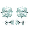[I9089] - Silver-white 'Essentiel' Steel Earrings - 8 Mm