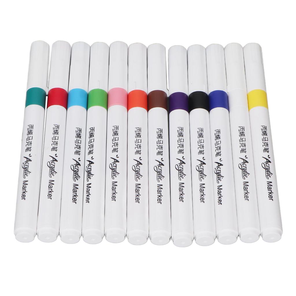 Acrylic Paint Markers Water Based Ink Waterproof High Coverage Paint Pens Paint Markers for DIY