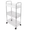 Kitchen Storage Rack Multifunctional 3 Tier Mobile Storage Cart for Bathroom Laundry Room Narrow Places