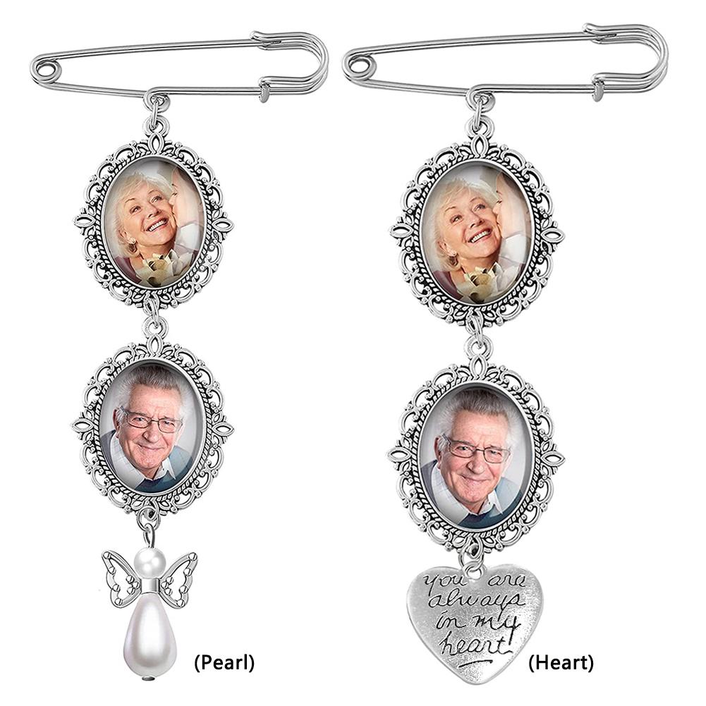 Wedding Bouquet Photo DIY Pin Brooch Pendant Graduation Time Gem Picture Decor