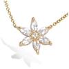 [K6645] - Gold-Plated Necklace 'Flora' White Gold - 12 Mm