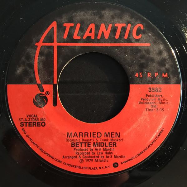 7inch Record BETTE MIDLER - Married Men 3582 Atlantic 1979 US Dance & Electronica Used