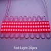 20Pcs Dc12V Smd 3 Led Module Injection Waterproof Ip67 Decorative 2835 Hard Strip Bar Light Lamp White Red Green Blue