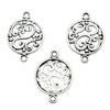 Antique Silver Color 20Pieces Brand: WYISYWG Flower Connector Charms Fashion Jewelry Womens Accessories 14x20mm