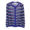Border Pattern Long Sleeve Cardigan M Women Used