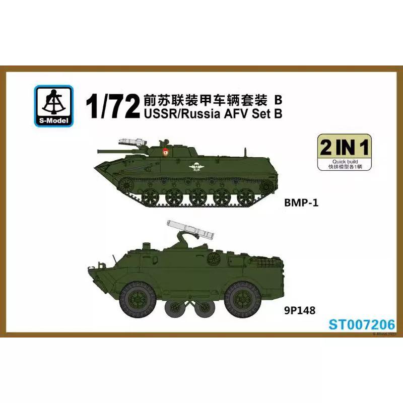 ST007206 1/72 Soviet Armored Vehicle Kit B BMD-1&9P148 Plastic Proportional Assembly Model