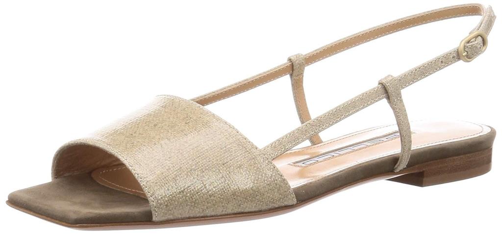 Back Sling Sandals 6449 TEA10 OPEN SQUARE BACKSLING SANDAL FLAT Beige Cm [Perico] Women's 23.5