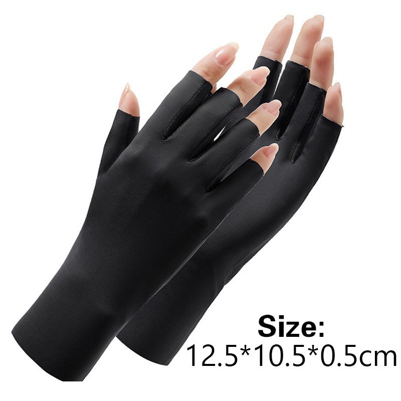 1 Pair Fingerless Gloves Summer Sunscreen Uv Protection Multicolor Gloves Woman Driving Gloves Stretch Female Touchscreen Ice