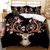 Home Bedding Single Double Bed Full Size Deer Print Pillowcase and Quilt Cover Bedding Home Decoration Bedding Large Bed Quilt Cover Full Size