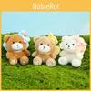 Adorable Cute Bow Knot Teddy Bear Plush Keychain Soft Short Pendant Plush