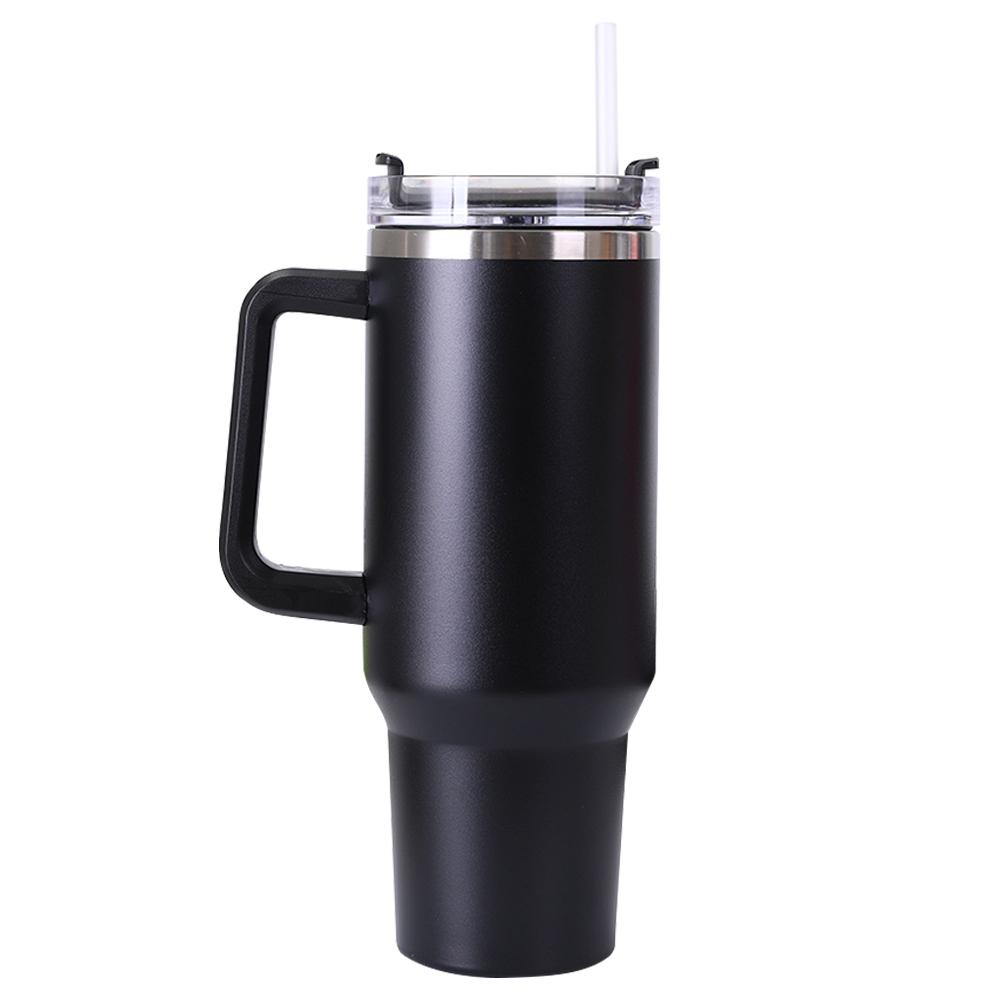 40oz Straw Insulated Tumbler with Handle Portable Water Cup Stainless Steel Vacuum Thermal Insulated Mug for Cold Hot Beverages