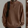 Stand Collar Top Plus Velvet Warm Thick High Collar Long Sleeve Men's Double Sided Velvet Bottoming Sweatshirt