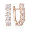 Full White Zircon Fashion Women Earrings Wedding Golden Earrings Wearable Accessories Girls Attractive Jewelry