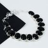 Natural Black Onyx Gemstone Handmade 925 Sterling Silver Electroform Necklace, Black Onyx Silver For Wife Unisex PendantParty Wear Gifts