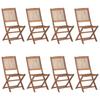 Day and Night - Day and Night Folding Outdoor Chairs 8 Units Solid Acacia Wood