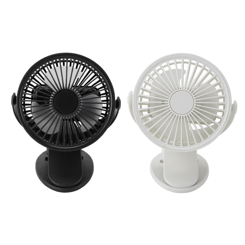 Clip On Fan 360 Degree Rotatable 3 Gears Quiet USB Charging Portable Small Desk Fan for Office Campi