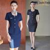 Women's Professional Collarless Suit Set - Summer Uniform for Hotel Reception, Jewelry Store & Beauty Salon