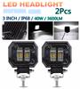 2PC 3Inch 12V 24V 6500K 40W Waterproof CREE LED Light Bar Offroad Car Boat Led Work Light Spot Light