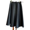 Available: Elegant High-Waisted Puffy Midi Skirt with Belt - Women's Spring/Summer Dress