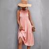 2022 Spring/Summer European and American Women's Loose Casual Halter Neck Dress.