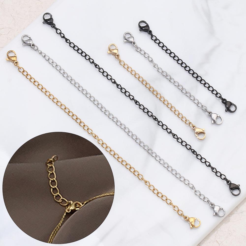 3'' Jewelry Accessories DIY Necklace Bracelet Lobster Lock Extender /Safety Chain Extender
