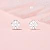 Flower Stud Earrings Women's Hollow Pattern Glossy Earrings Small Fresh Japanese and Korean Style Accessories