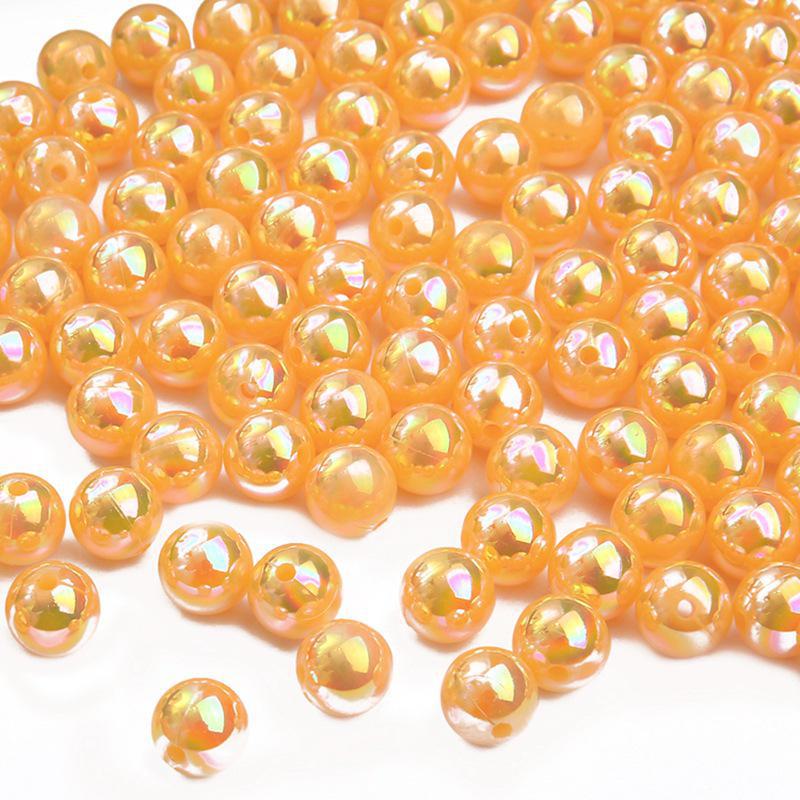 Acrylic ABS Imitation Pearl AB Color Round Beads for DIY Bracelets and Jewelry Accessories