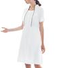 Sweat CL0181 7 [Charara] Women's Dress, Stand-Up Collar, Absorbent, Antistatic, Stretch, Medical, Esthetic, Beauty, Dental, Clinic, Uniform, C-1,