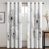 Black and White Butterfly 3D Curtains Pattern Curtains For Bedroom Expand Space Shading Colth Curtain For Bedroom Window Curtain