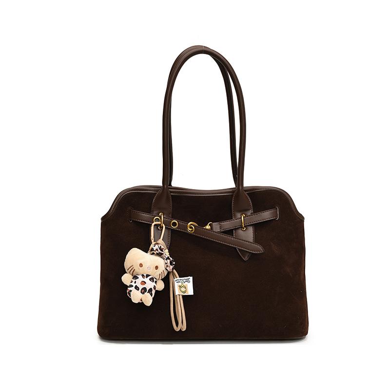 New Leopard Stitching Tote Bag Fashion Retro Matte Large-capacity Handbag Daily Commuter Shoulder Bag